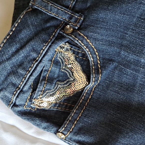 BEAU DAWSON JEANS SIZE 8 DETAILING  ON BACK POCKETS BOOT CUT - Picture 7 of 13